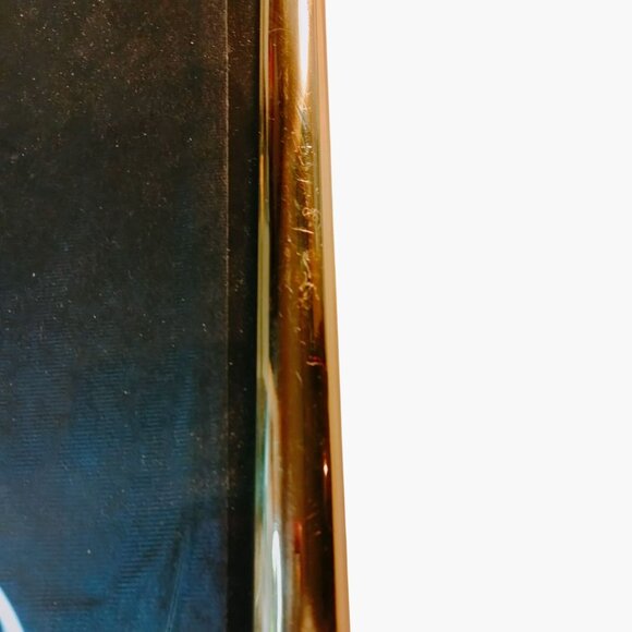 Gold-Tone Metal Picture Frame With Velvet Backing For 5x7 Photos - Picture 6 of 6